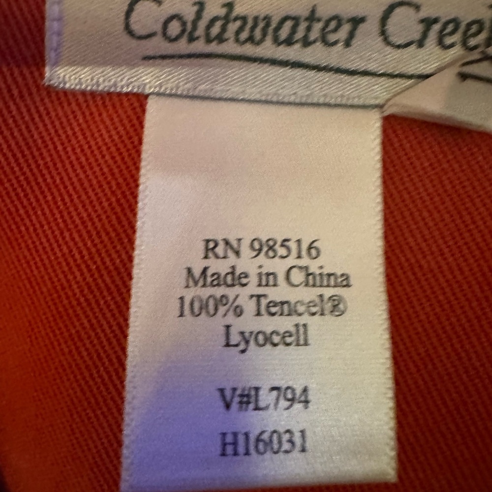 Coldwater Creek Plus Size - 1X - Mid-weight Orange Red Shirt Jacket - Picture 4 of 7